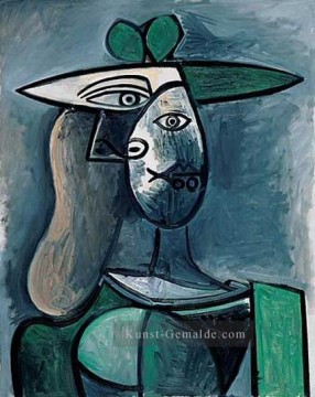 Pablo Picasso Werke - Frau au chapeau3 1961 kubist Pablo Picasso